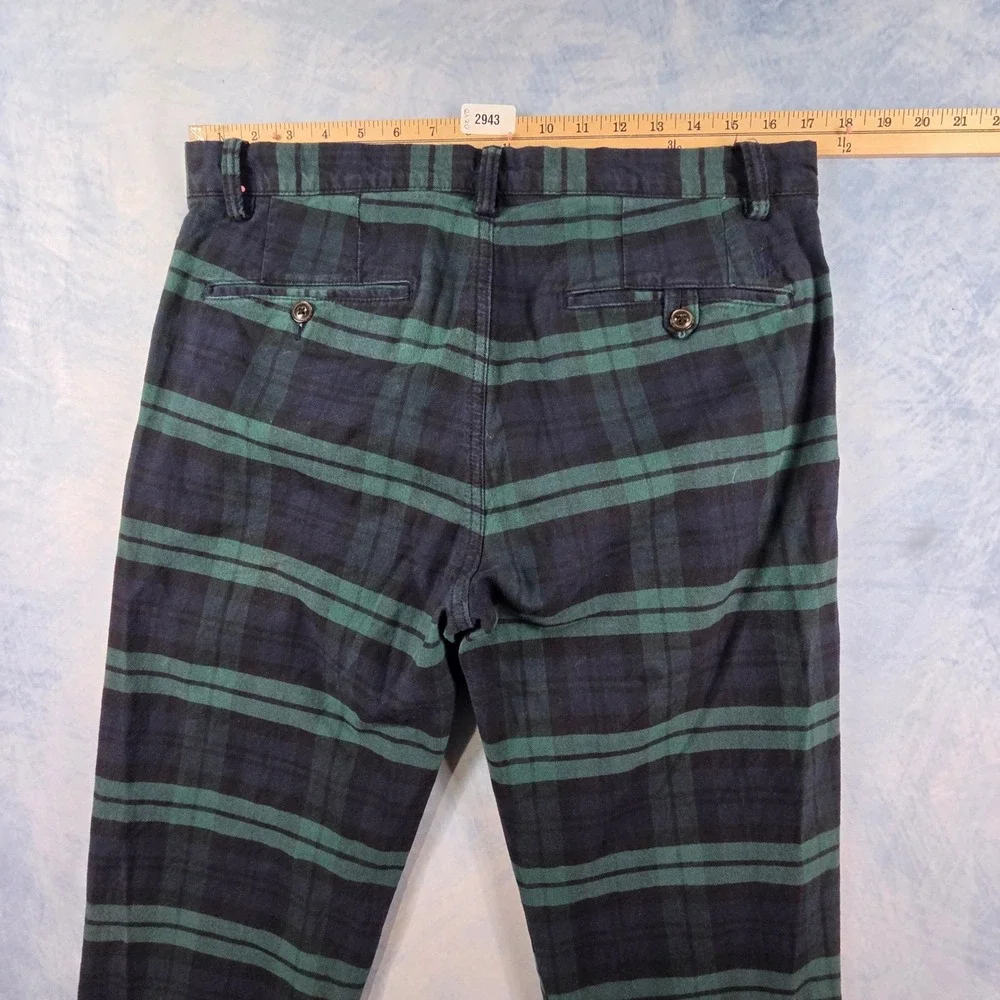 Polo Ralph Lauren Men Green Navy Black Watch Plaid Stretch Straight Chino Pants